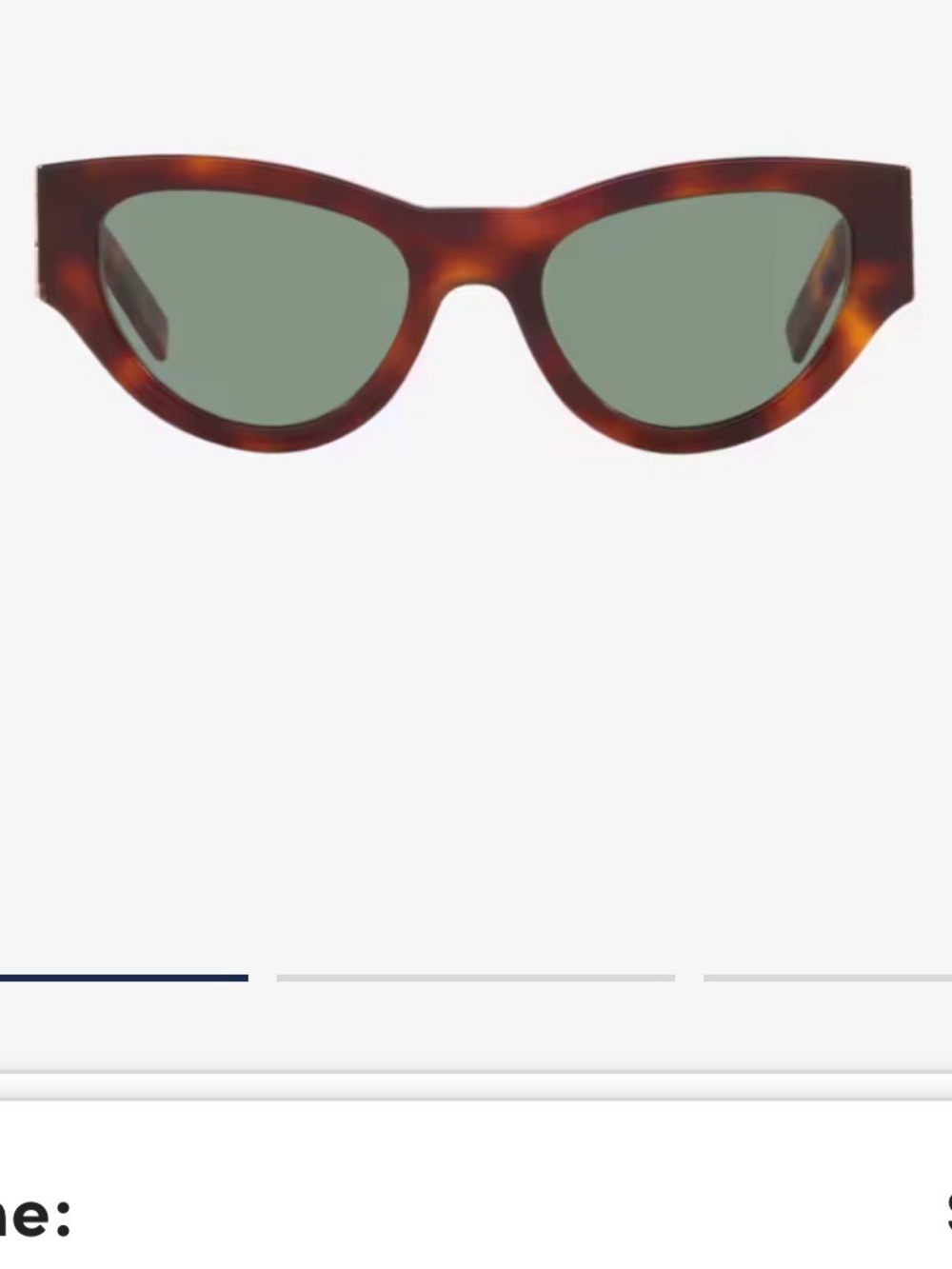 Yves Saint Laurent Tortoiseshell Frame with Green Lenses Sunglasses